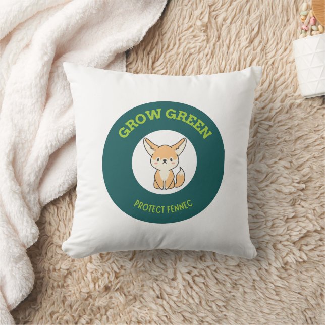 Cute Fennec Fox Eco Coussin (Couverture)