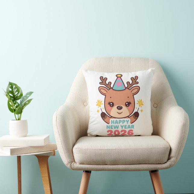 cute festive new year pillow 2026 kissen (Stuhl )