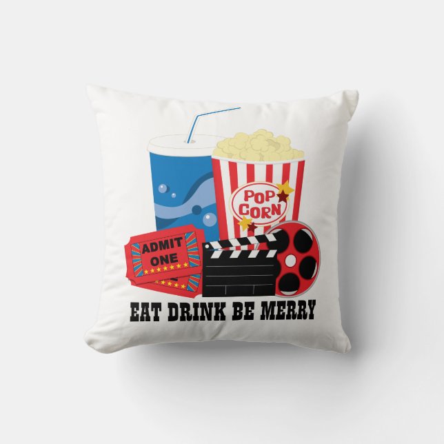 Cute film Salle de cinéma déco coussin (Recto)