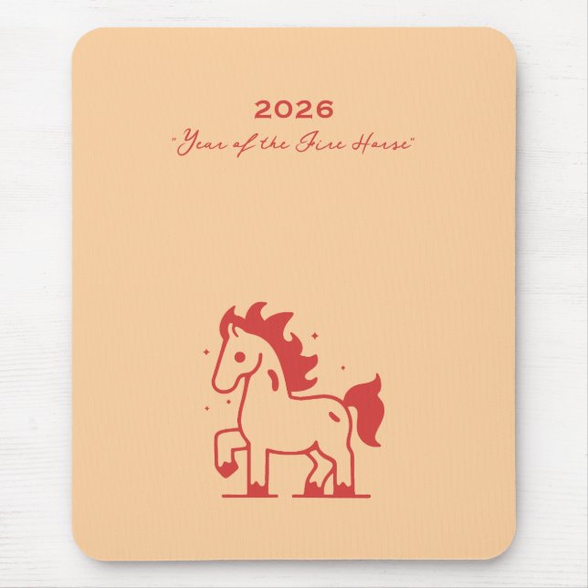 Cute Fire Horse Mousepad (Vorne)