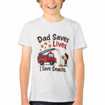 Cute Firefighthing Kids T-Shirt with Firetrucks