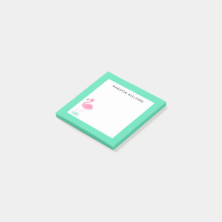 cute flamingo in the summer post-it klebezettel