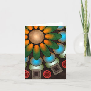 Cute Floral Abstract Vector Art Note Card Karte