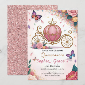 Cute Floral Butterfly Party Einladung