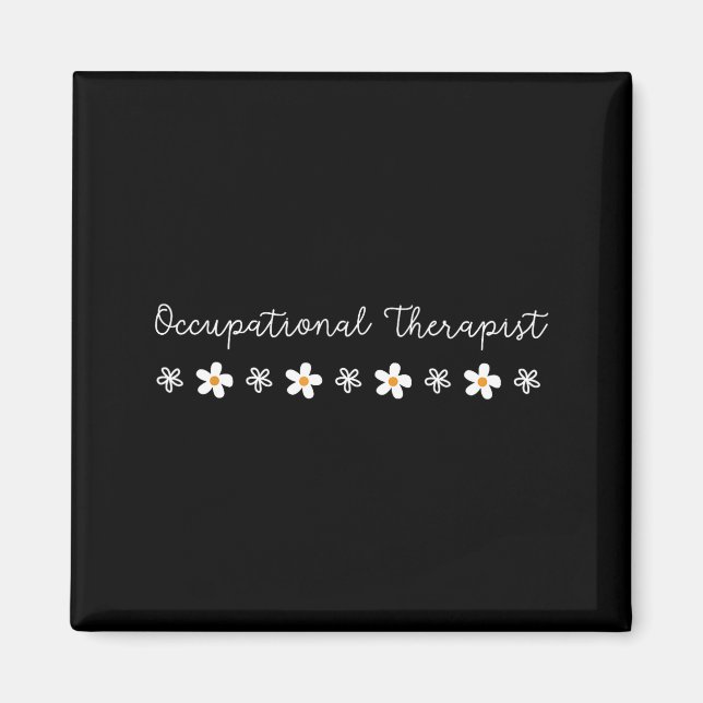 Cute Floral Daisy Occupational Therapy Therast Ot  Magnet (Vorne)