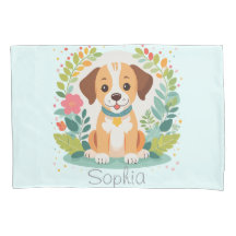 Cute Floral Dog Puppy Baby Girl