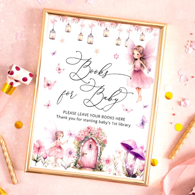 Cute Floral Fairy Garden Livres pour Baby Poster (Créateur téléchargé)