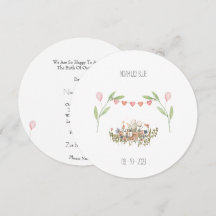 Cute Floral Mouse In Flowers With Flags Card