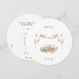 Cute Floral Mouse In Flowers With Flags Card Einladung