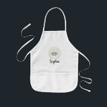 Cute floral Watercolor Flowers Bunny Rabbit Name Kinderschürze<br><div class="desc">This whimsical and girly kid's apron feature a beautiful,  hand painted white bunny rabbit with a gorgeous wreath of flowers in her hair. This Floral Watercolor Design Also Feature a place for you to add your girl's name in cute typography. Perfekt for any kid's birthday or to celebrate Easter!</div>