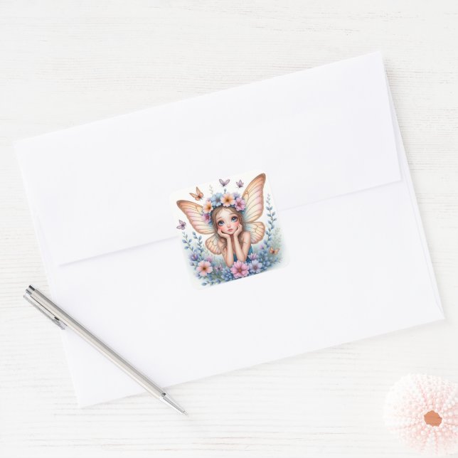 Cute Flower-Crown Fairy Sticker (Enveloppe)