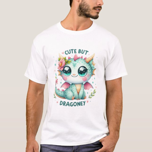 Cute Fluffy Poodle Clipart – Adorable Kawaii Dog  T-Shirt (Vorderseite)