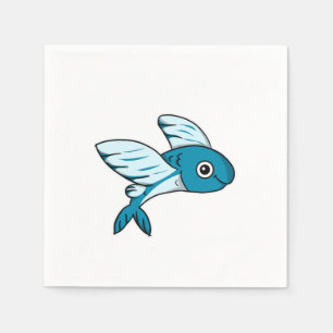 Cute Flying Fish Costume Fishing Gift Idea Serviette