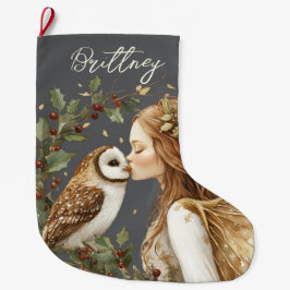 Cute Forestcore Christmas Fairy Großer Weihnachtsstrumpf