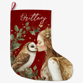 Cute Forestcore Christmas Fairy Großer Weihnachtsstrumpf