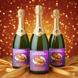 Cute Fox Asleep in Leaves Baby Shower