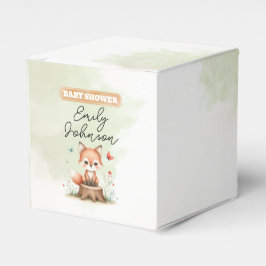 Cute fox baby shower geschenkschachtel
