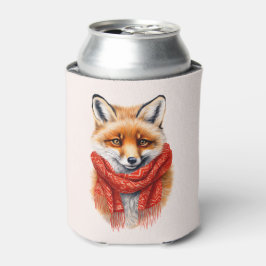Cute Fox in a Red Scarf Autumn Image Dosenkühler
