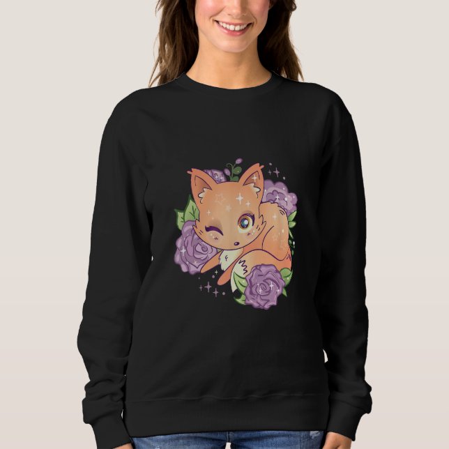 Cute Fox In Nature Sweatshirt (Vorderseite)