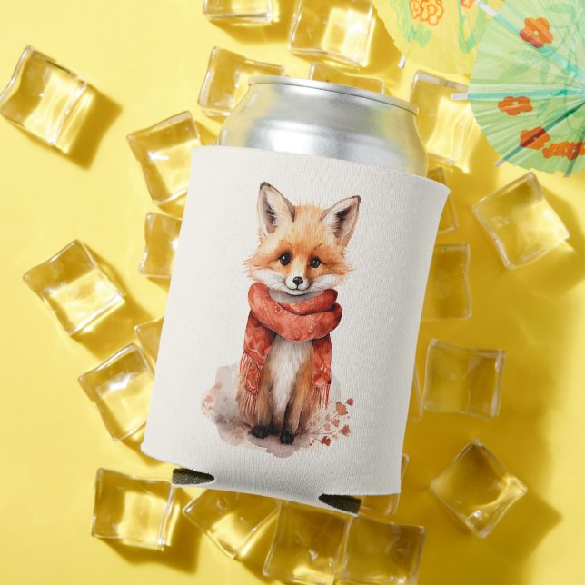 Cute Fox Pup in a Red Scarf Dosenkühler (In Situ Sommer)
