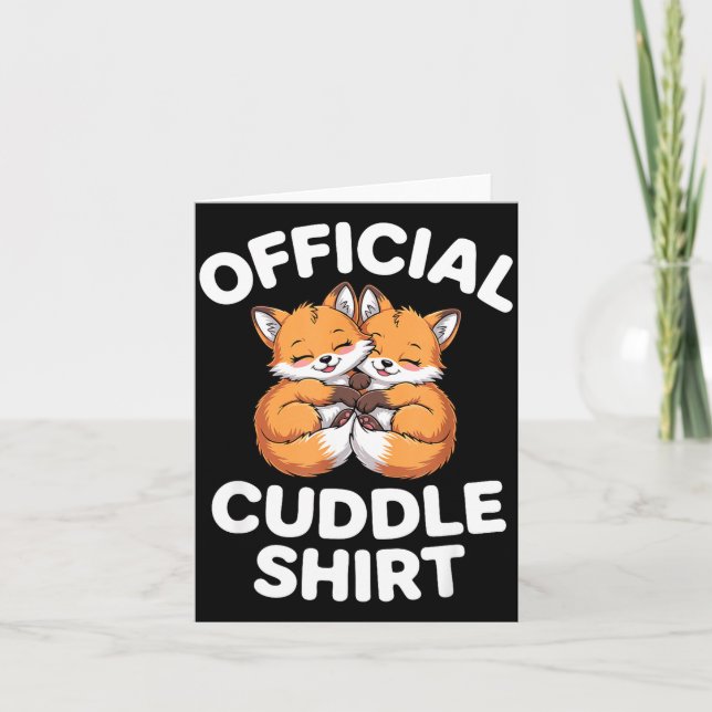 Cute Fox Snuggle Couple This Is My Cuddle  Karte (Vorderseite)