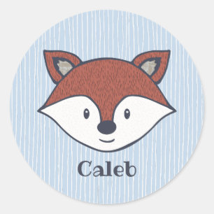 Cute Fox Woodland thème Sticker personnalisé