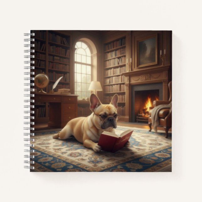 Cute French Bulldog Notizbuch (Vorderseite)