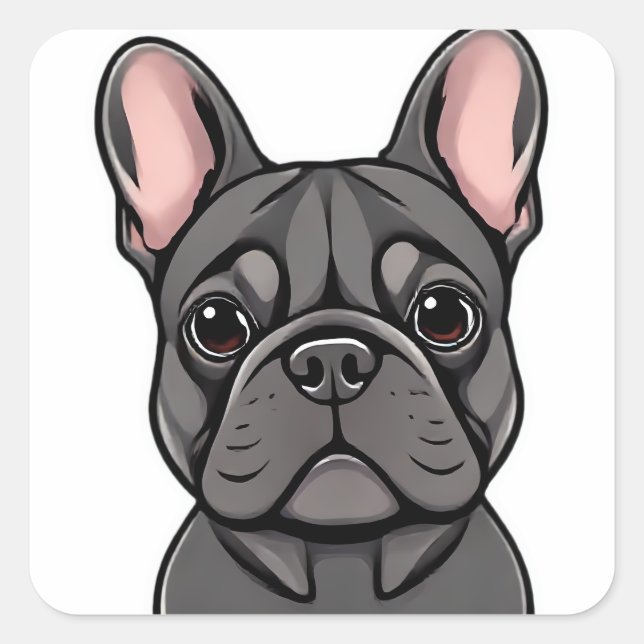 Cute French Bulldog Sticker | Adorable Frenchie Lo (Vorderseite)