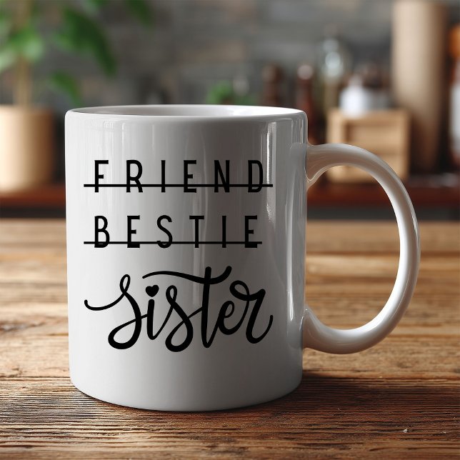 Cute Friend Bestie Sister Kaffeetasse (Von Creator hochgeladen)