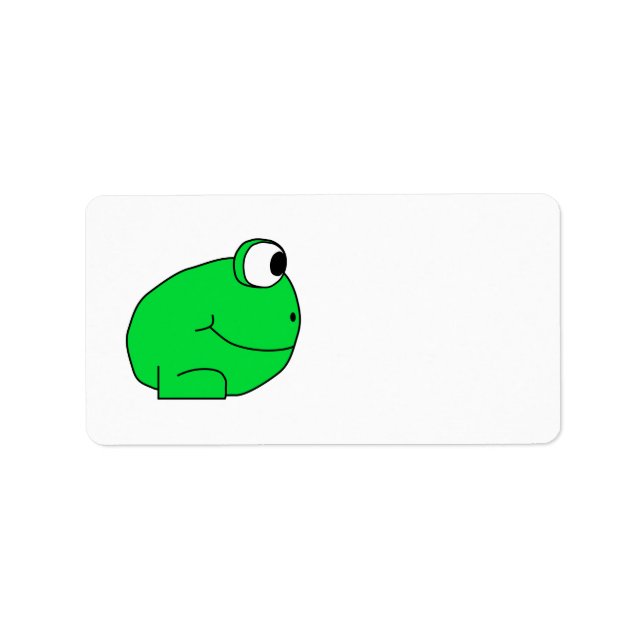 Cute Frog. Adressaufkleber (Vorne)