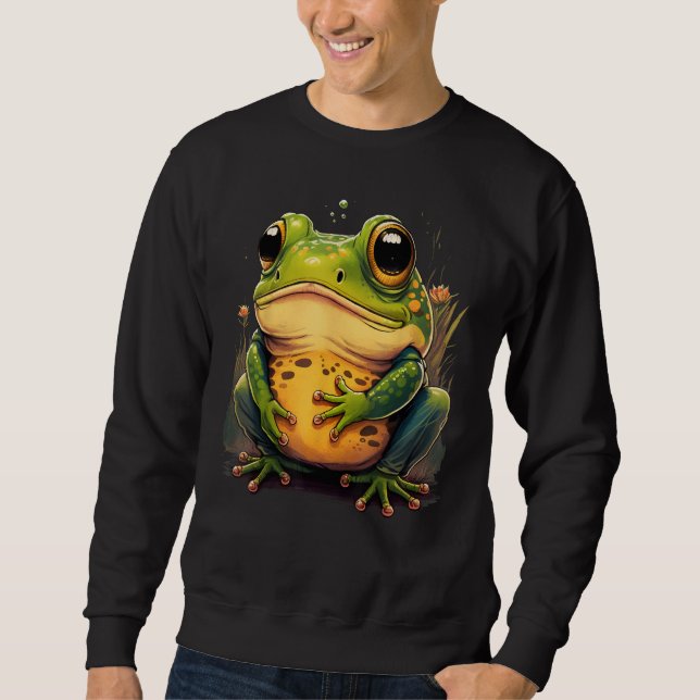 Cute Frog  Animal on Frog 1 Sweatshirt (Vorderseite)