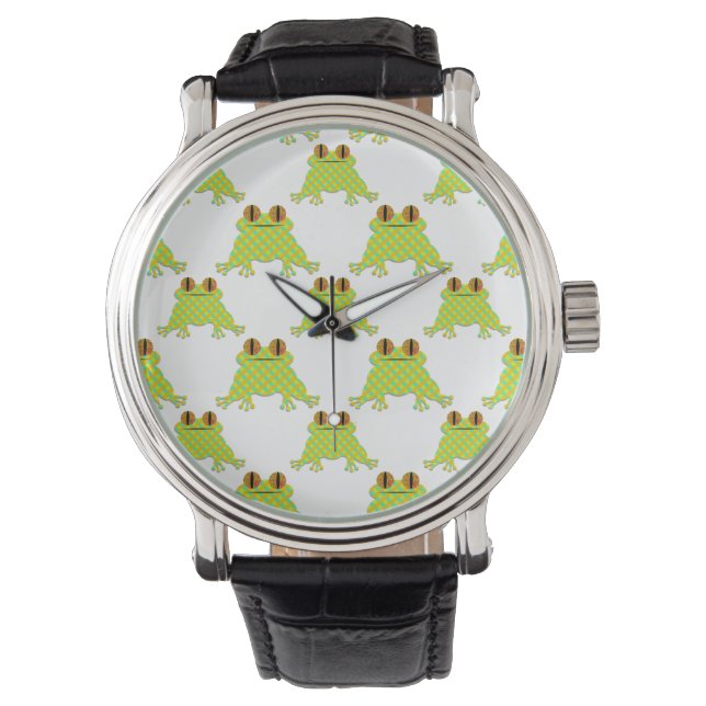 Cute Frog Armbanduhr (Vorderseite)