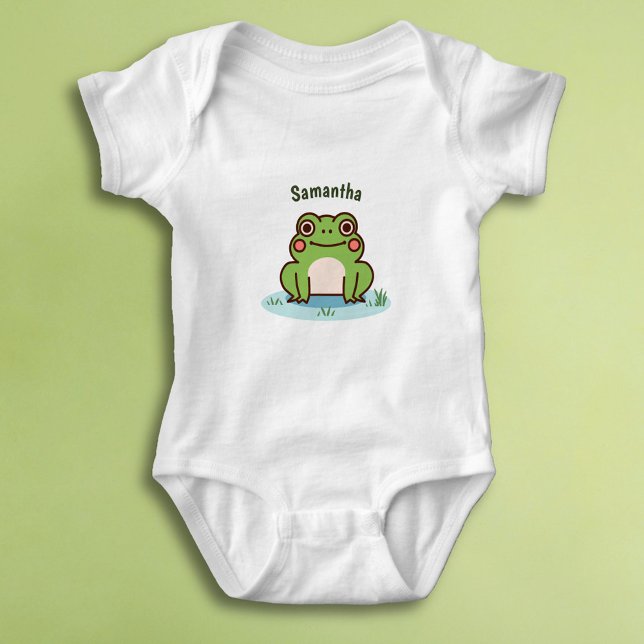 Cute Frog Baby Strampler (Cute Frog Baby Bodysuit)
