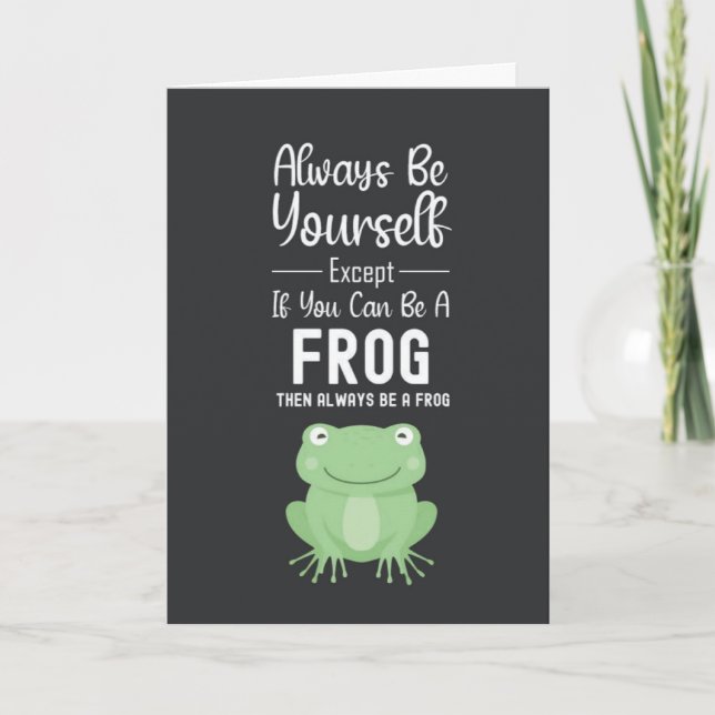 Cute Frog Cards Humorous Funny Happy Cartoon Lover Karte (Vorderseite)