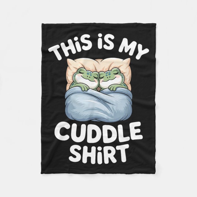 Cute Frog Cozy This Is My Cuddle  Fleecedecke (Vorderseite)