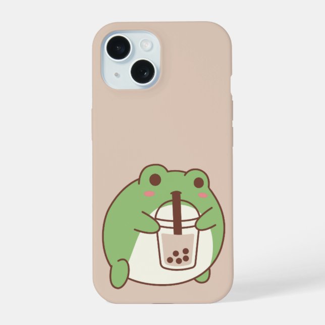 Cute Frog Drinking Bubble Tea | Kawaii Aesthetic i (Verso)