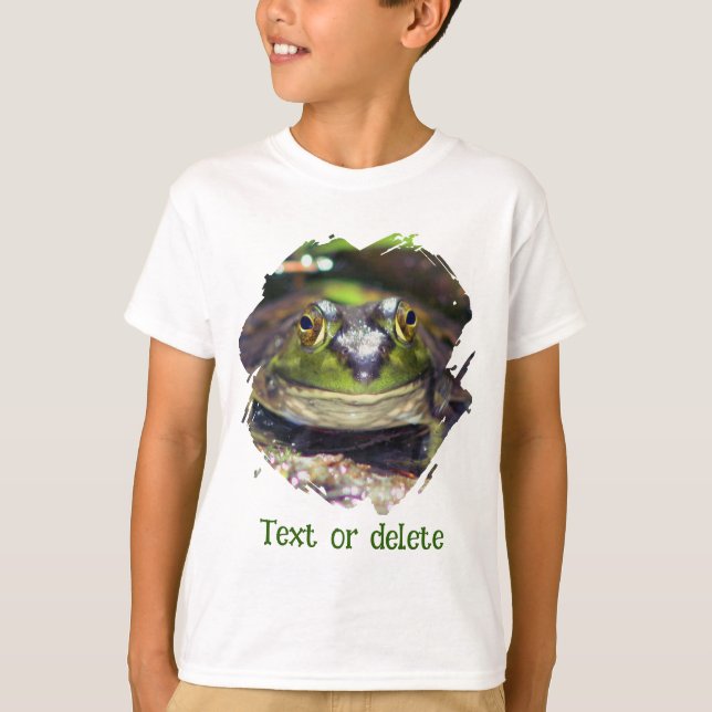 Cute Frog Face Nature Personalized T-Shirt (Vorderseite)