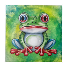 Cute Frog Fliese