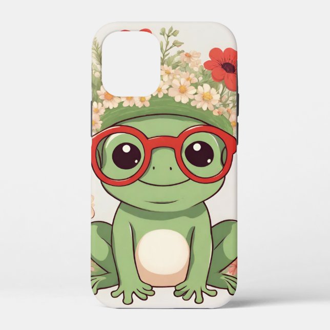 Cute Frog Flower Headband Case-Mate iPhone Hülle (Rückseite)