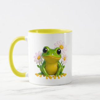 Cute Frog Illustration Tasse