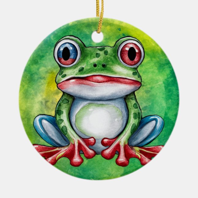 Cute Frog Keramik Ornament (Vorne)