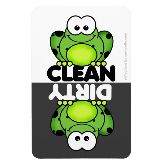 Cute Frog Lave-vaisselle Magnet (Vertical)