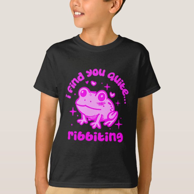 Cute Frog Pun Ribbiting Frog Lovers Quote Design P T-Shirt (Vorderseite)