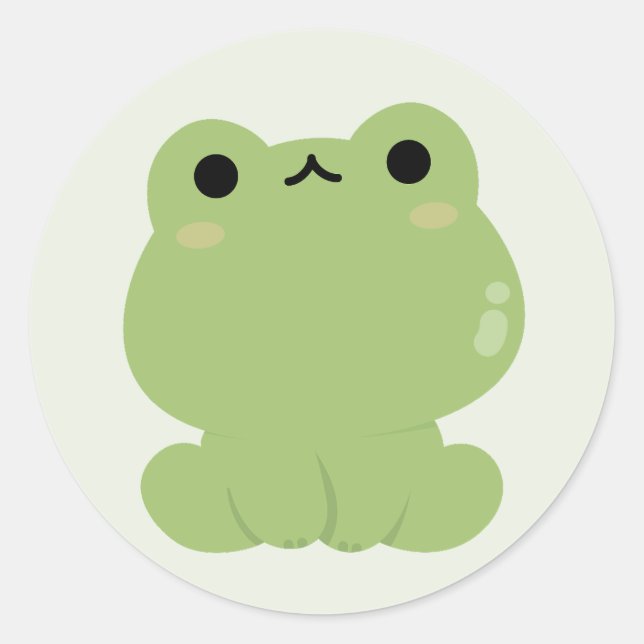Cute Frog Runder Aufkleber (Vorderseite)
