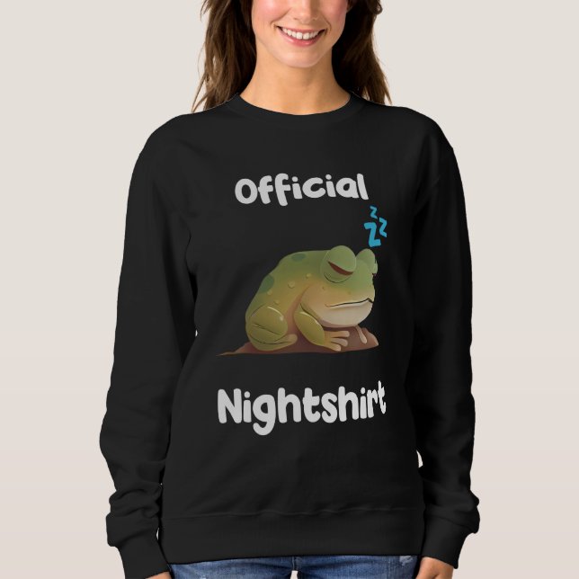 Cute Frog Sleep Nightwear Nigh Sleep Pajama  11 Sweatshirt (Vorderseite)