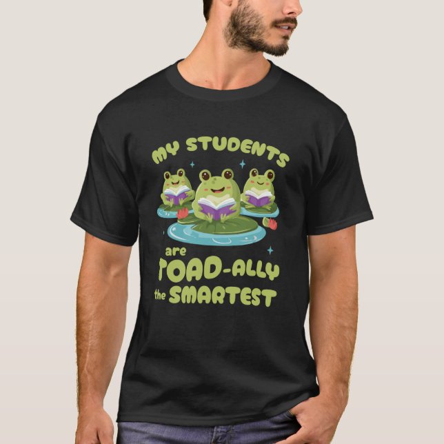 Cute Frog Teacher Toad T-Shirt (Vorderseite)