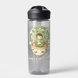Cute Froggy Coffee Tale Design Trinkflasche