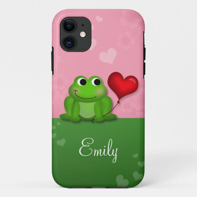 Cute Froggy Heart Balloon iPhone 5 Coque (Dos)