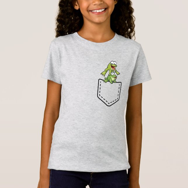 Cute Frogs en T-shirt poche (Devant)