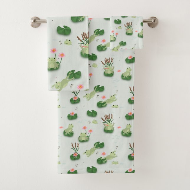 Cute Frogs in Lily Pond Nursery Gender Neutral (En situation)
